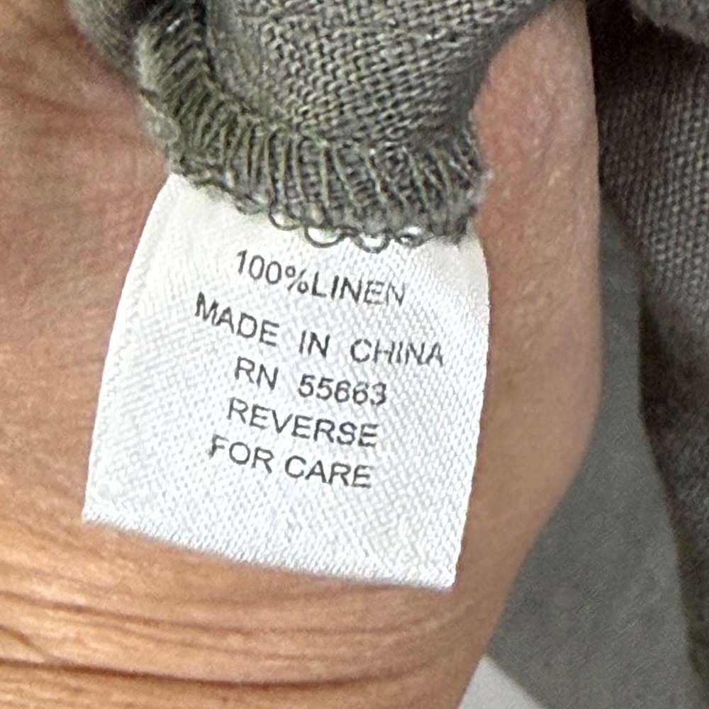 Excellent For Cynthia Linen Hooded Vest Women S Gray Excellent Sleeveless Button - Picture 6 of 6